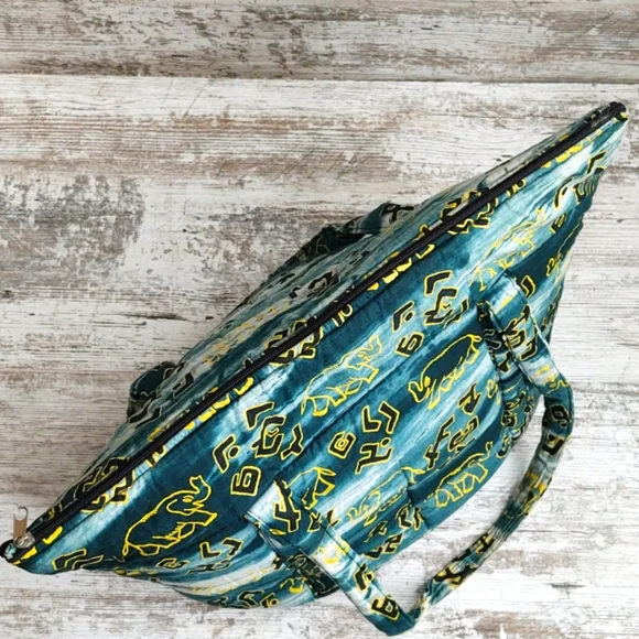 🟩Handmade Artisan African Quilted Elephant Tote - Picture 10 of 12